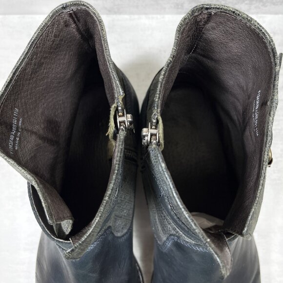 John Varvatos Star USA Leather Zip Ankle Boots - Men's Size 11 - Gray - Picture 8 of 10